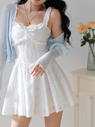 white lace suspender Dress