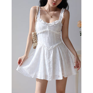 white lace suspender Dress