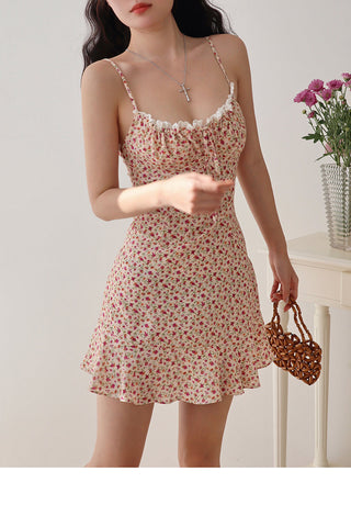 fresh floral slip Dress