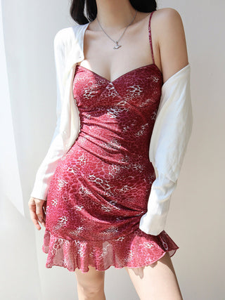 red mesh suspender Dress