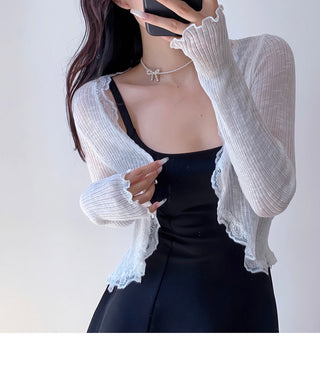 lace sun protective tops