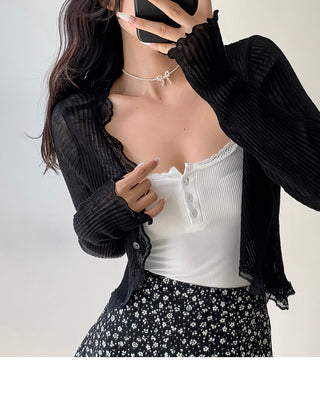 lace sun protective tops