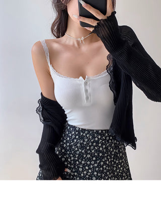 lace sun protective tops