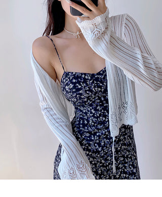 lace V-neck cardigan
