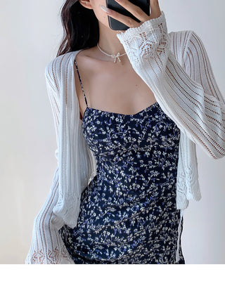 lace V-neck cardigan