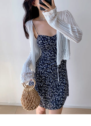 lace V-neck cardigan
