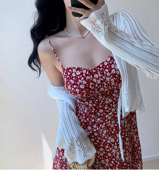 lace V-neck cardigan
