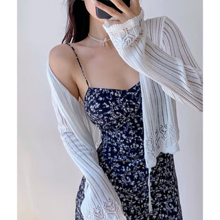 lace V-neck cardigan