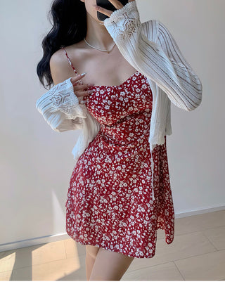 lace V-neck cardigan