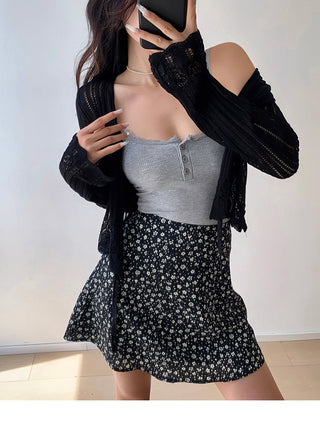 lace V-neck cardigan