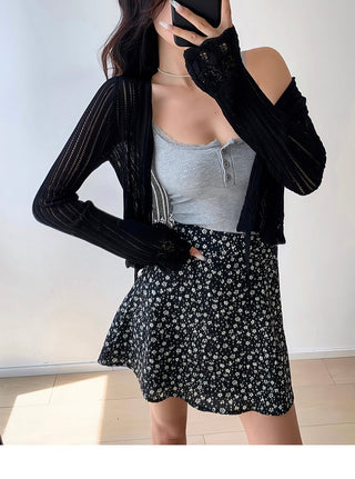 lace V-neck cardigan