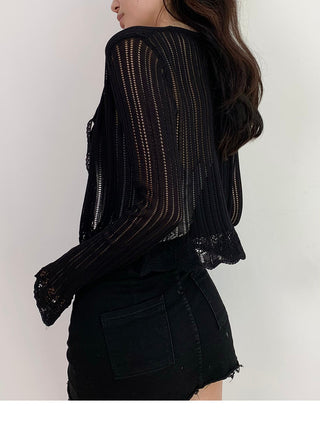 lace V-neck cardigan