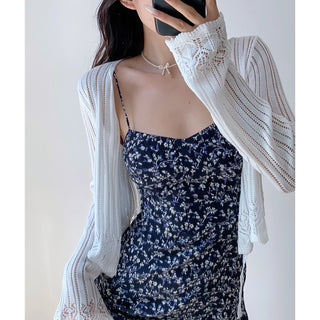lace V-neck cardigan