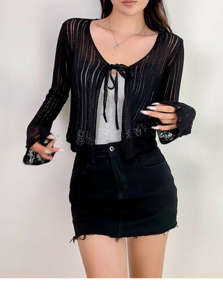 lace V-neck cardigan