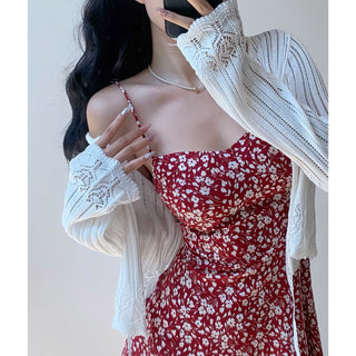 lace V-neck cardigan