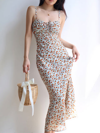 vintage floral suspender Dress