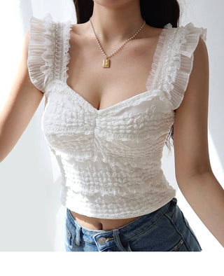 lace waist slimming tops