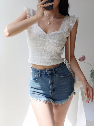 lace waist slimming tops