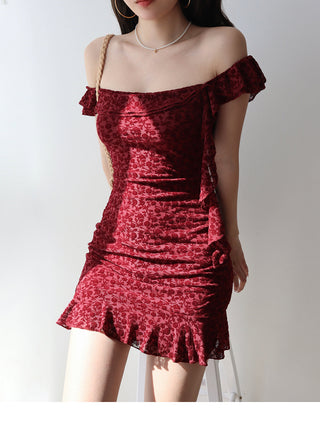 wine red short Dress