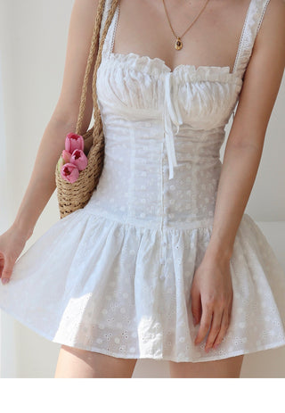 white embroidered dress Dress