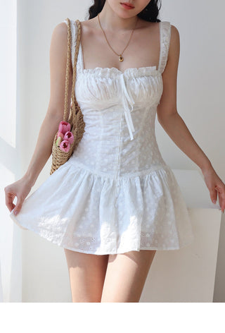 white embroidered dress Dress