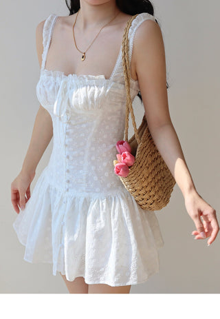 white embroidered dress Dress
