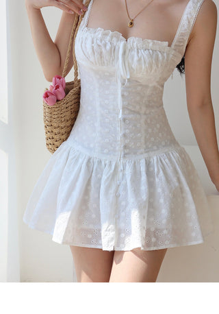 white embroidered dress Dress