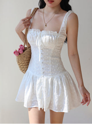 white embroidered dress Dress
