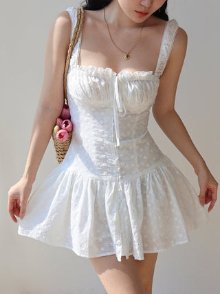 white embroidered dress Dress