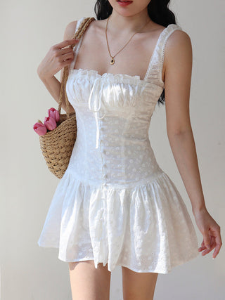 white embroidered dress Dress