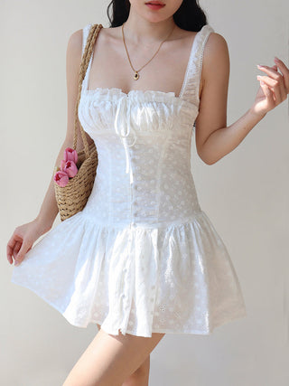 white embroidered dress Dress