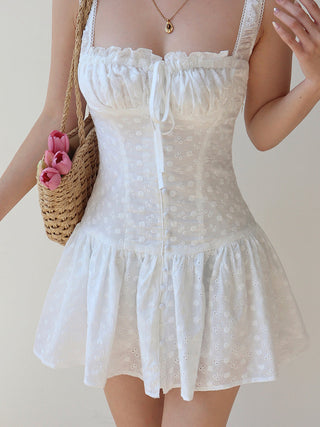 white embroidered dress Dress
