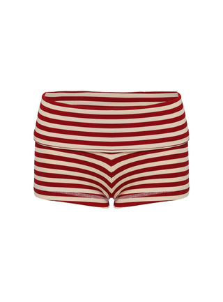 Miztaray Shorts Red  Cream Stripe