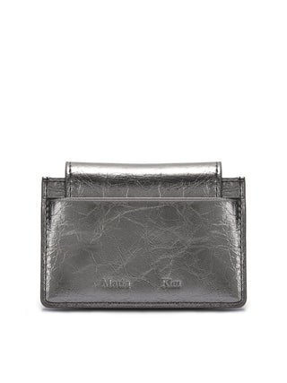 ACCORDION WALLET IN DARK SILVER