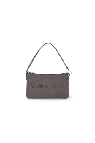 MATIN CRACKED LOGO ECOBAG IN CHARCOAL
