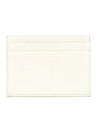 GLOSSY CARD WALLET IN IVORY