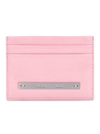 GLOSSY CARD WALLET IN PINK