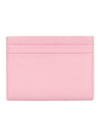 GLOSSY CARD WALLET IN PINK