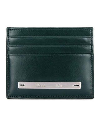 SLIM METAL CARD HOLDER IN DARK GREEN