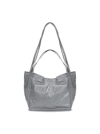 GLOSSY TWO WAY BIG BAG IN GREY