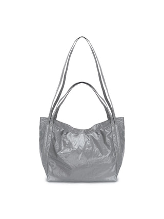 GLOSSY TWO WAY BIG BAG IN GREY