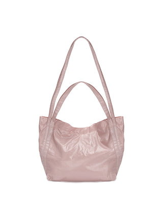 GLOSSY TWO WAY BIG BAG IN PINK