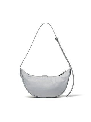BUCKLE HOBO BAG IN LIGHT GREY