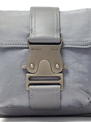 BUCKLE HOBO BAG IN LIGHT GREY