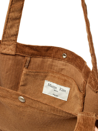 MATIN CORDUROY MIDDLE ECOBAG IN BROWN