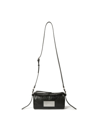 BUCKLE STRAP TWO WAY MINI BAG IN BLACK