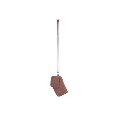 SUEDE MULTI POUCH IN INDIAN PINK