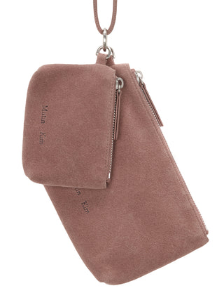 SUEDE MULTI POUCH IN INDIAN PINK