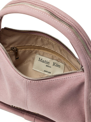 ZIP AROUND SUEDE MINI BAG IN LILAC