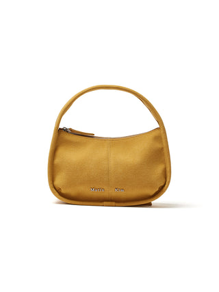 ZIP AROUND SUEDE MINI BAG IN MUSTARD